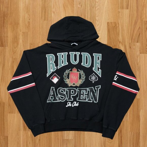 Rhude Men's Black Hoodie